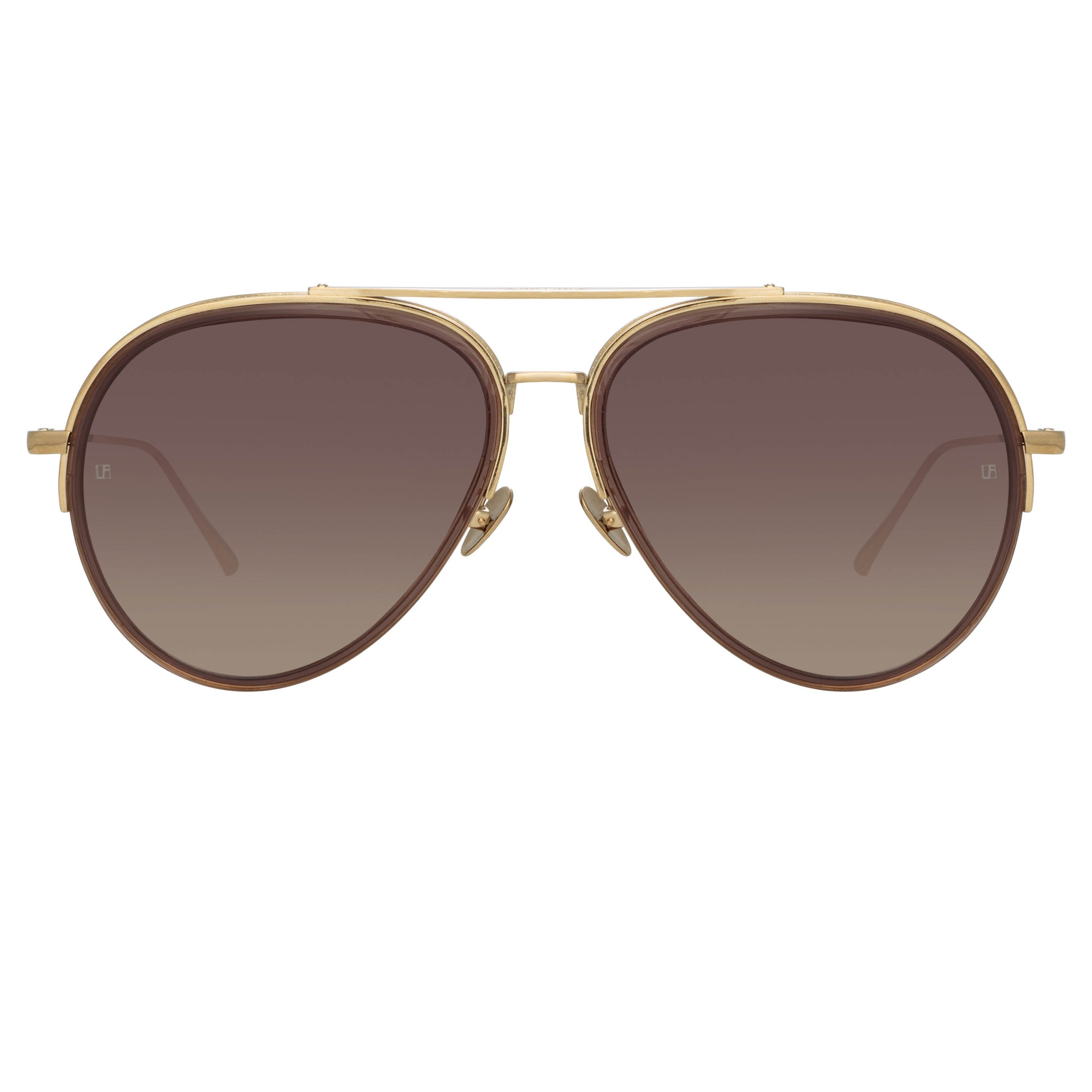 Color_LFL1118C3SUN - Abel Aviator Sunglasses in Brown