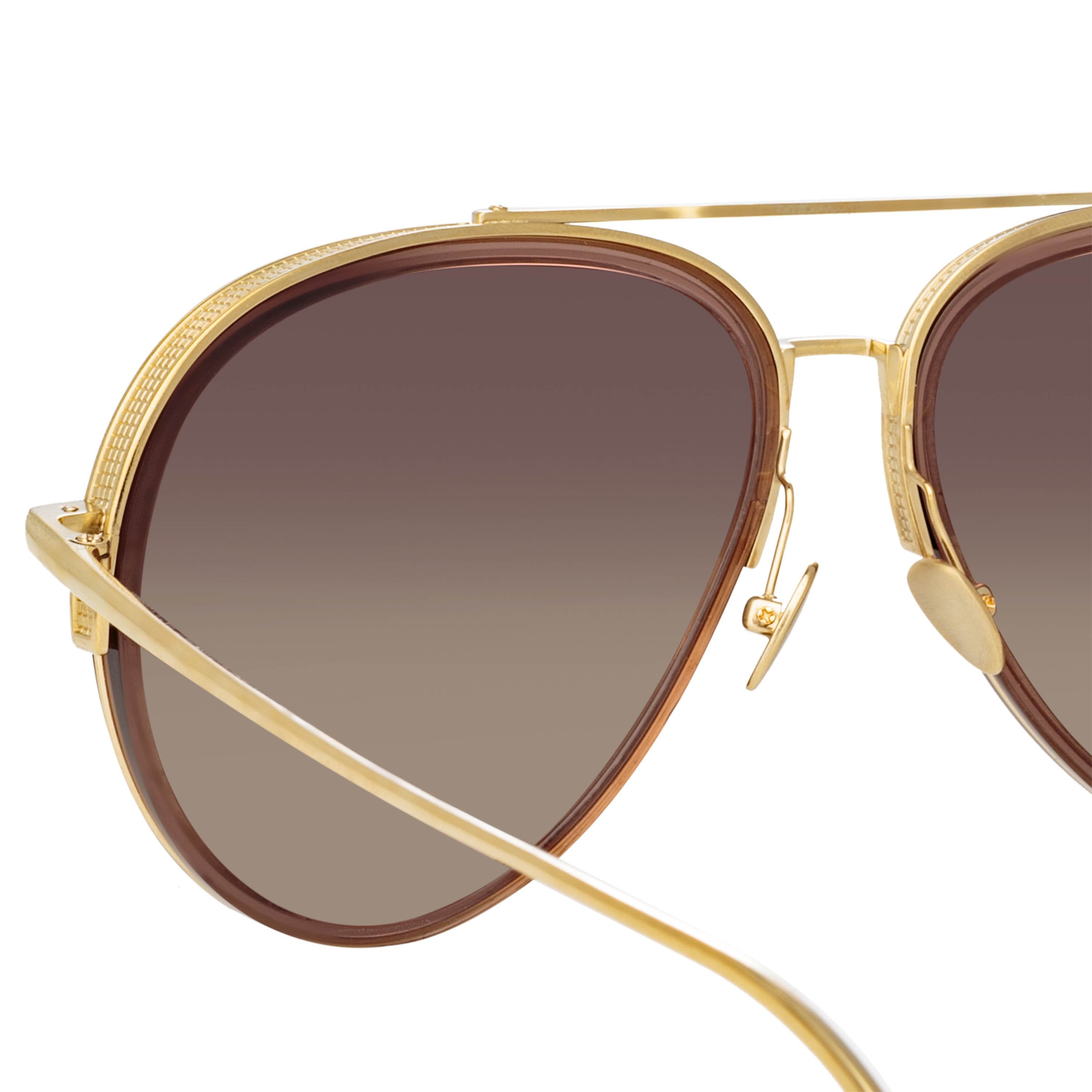 Color_LFL1118C3SUN - Abel Aviator Sunglasses in Brown