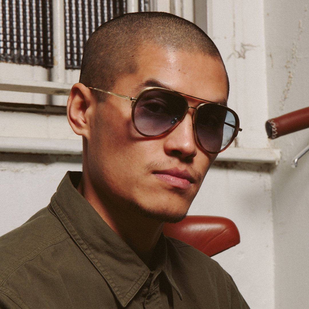 Color_LFL1118C4SUN - Abel Aviator Sunglasses in Horn (Men's)