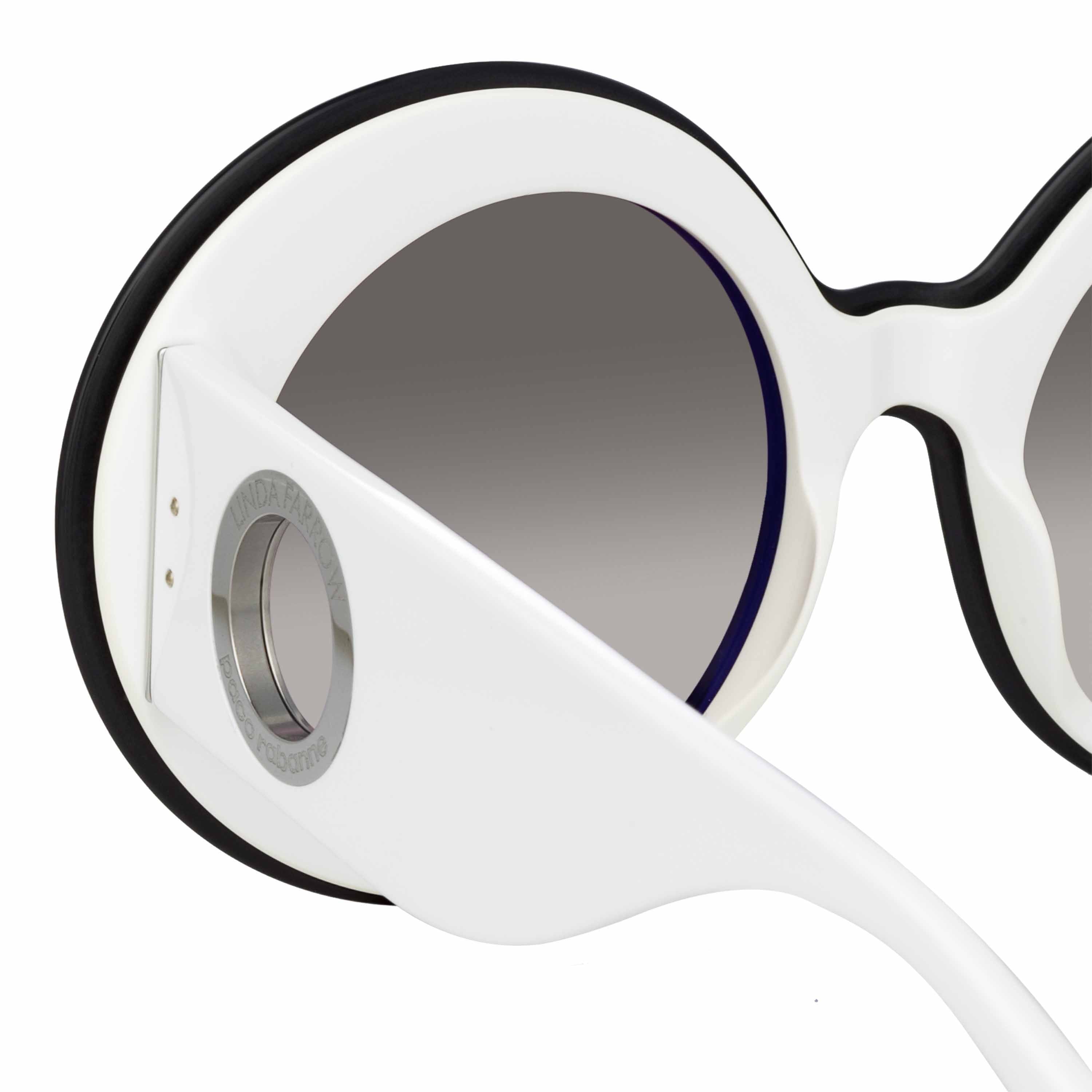 Color_LFL1120C5SUN - Paco Rabanne Donyale Oversized Sunglasses in Black and White