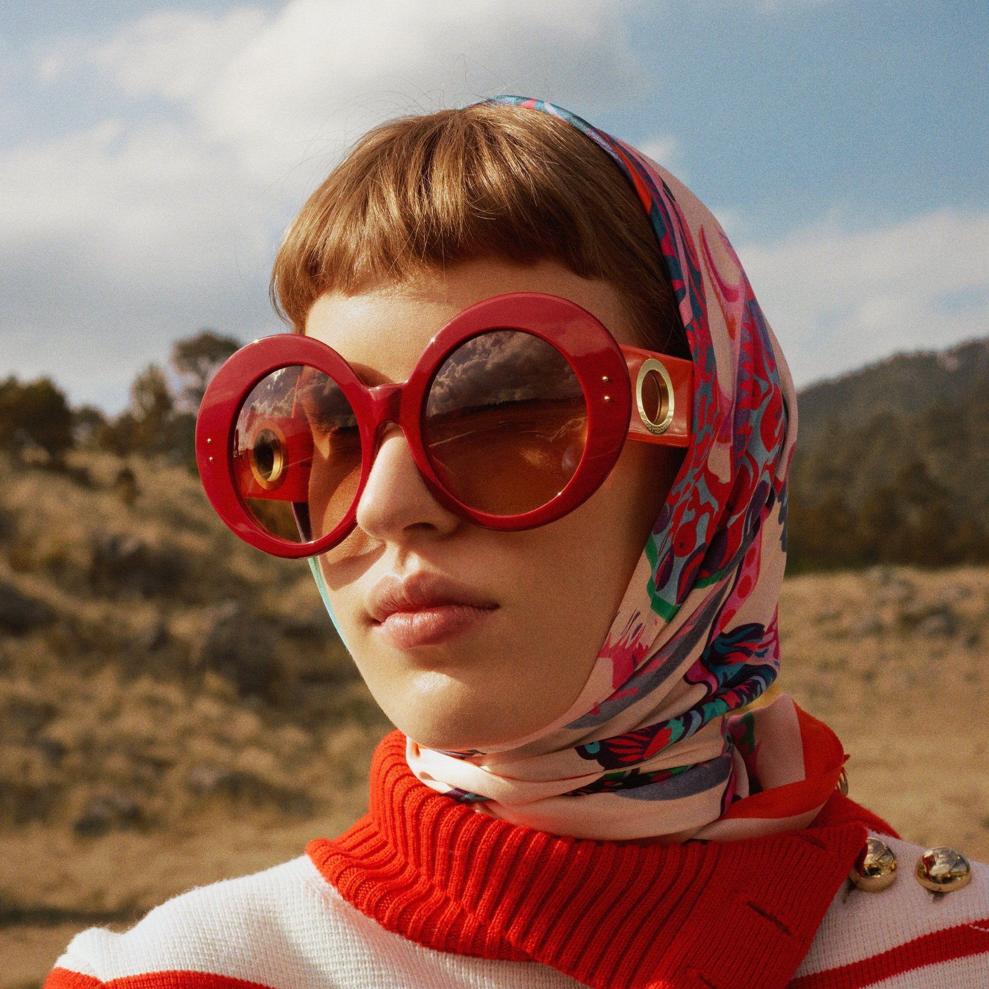 Color_LFL1120C7SUN - Paco Rabanne Donyale Oversized Sunglasses in Bordeaux