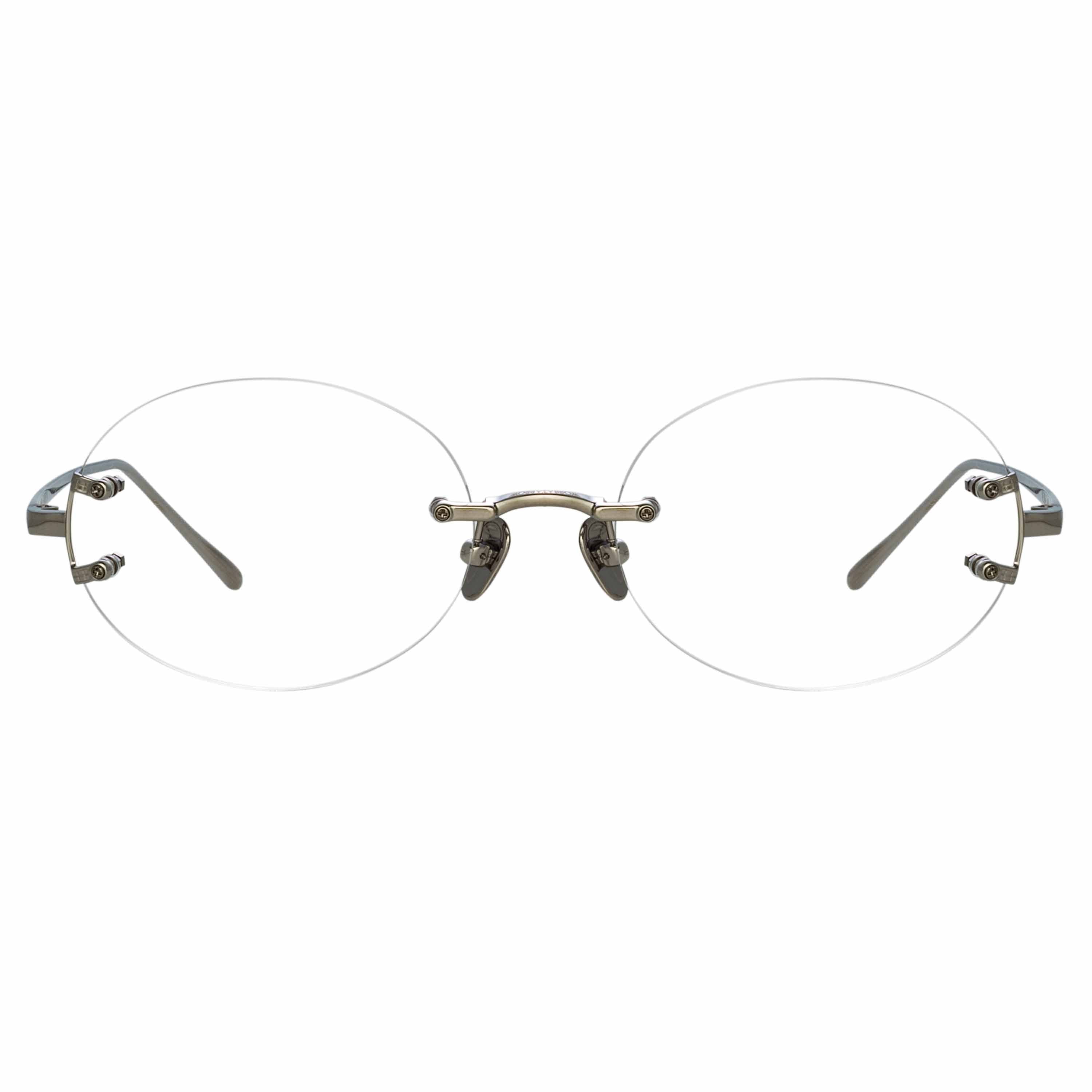 Color_LFL1130C5OPT - Knight Oval Optical Frame in White Gold