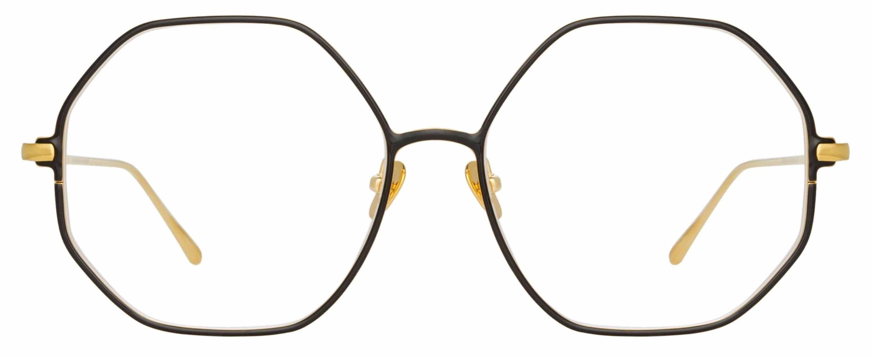 Color_LFL1148C6OPT - Leif Oversized Optical Frame in Yellow Gold and Black