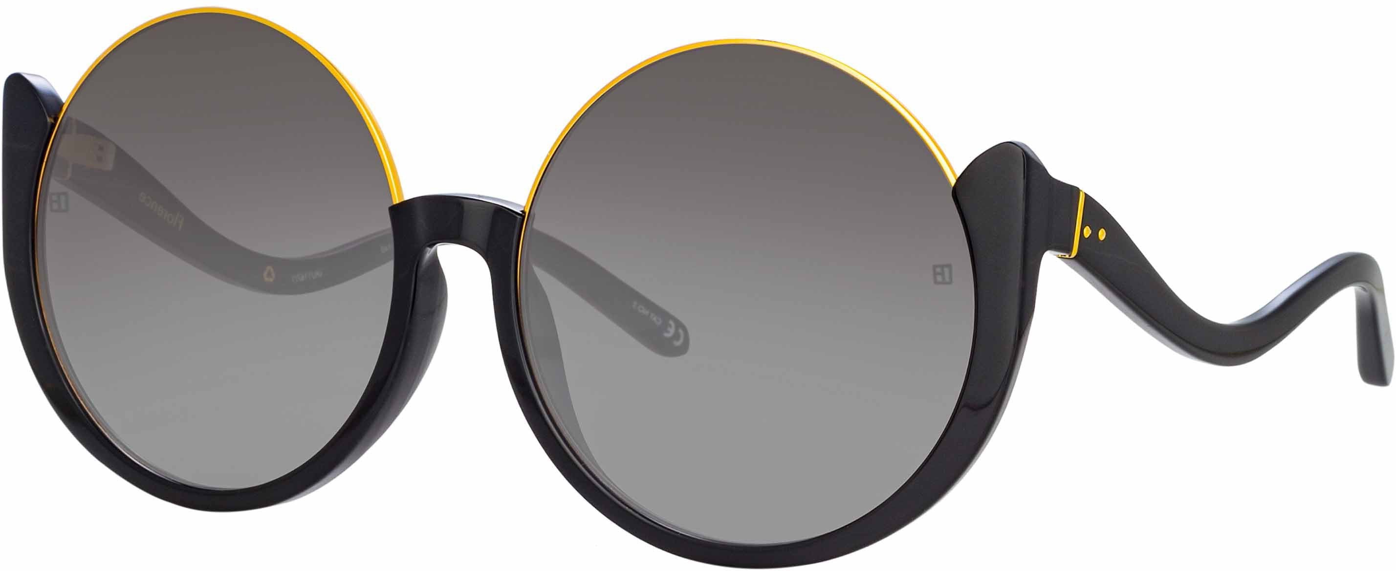 Color_LFL1167C1SUN - Florence Round Sunglasses in Black
