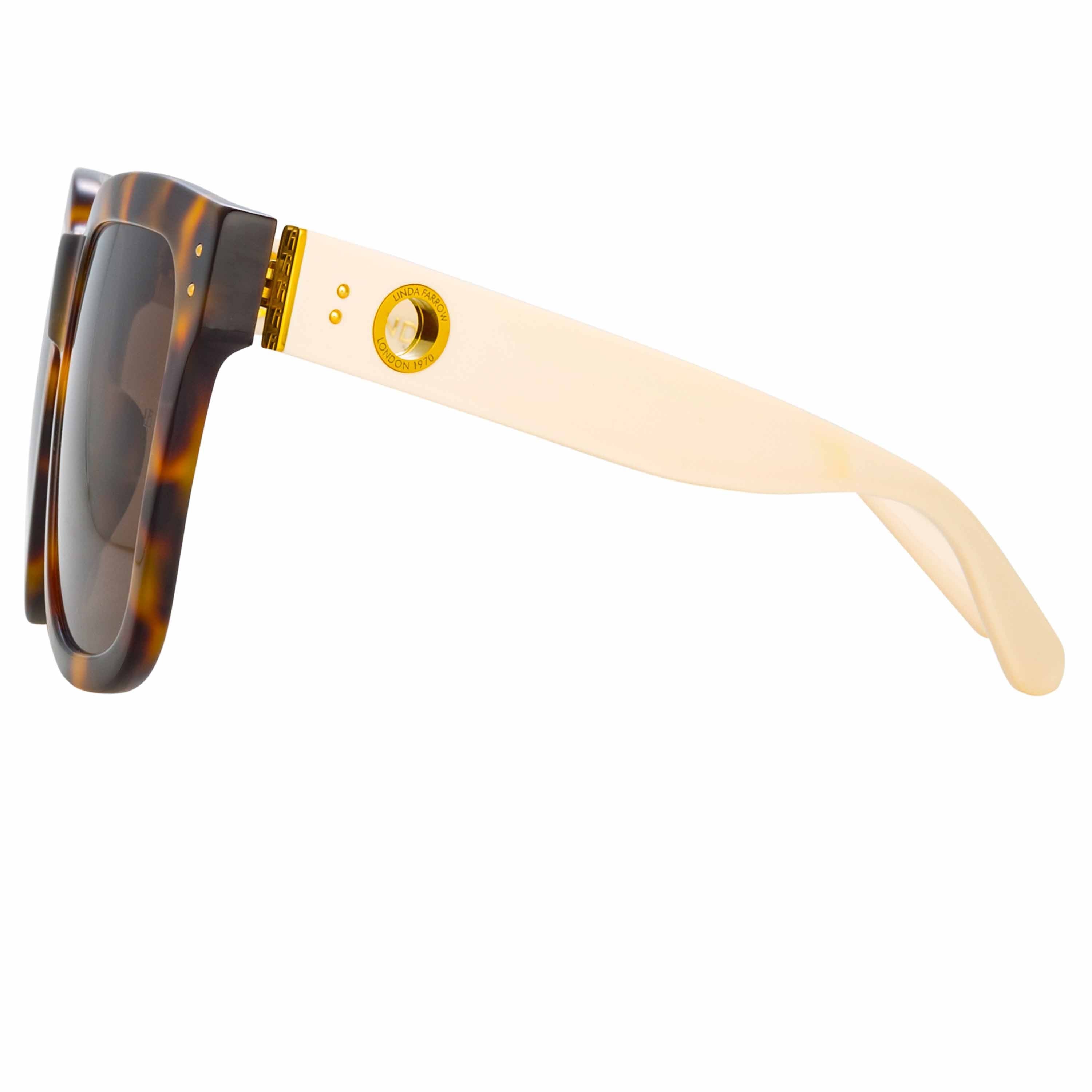 Color_LFL1175C2SUN - Freya Square Sunglasses in Tortoiseshell and Cream