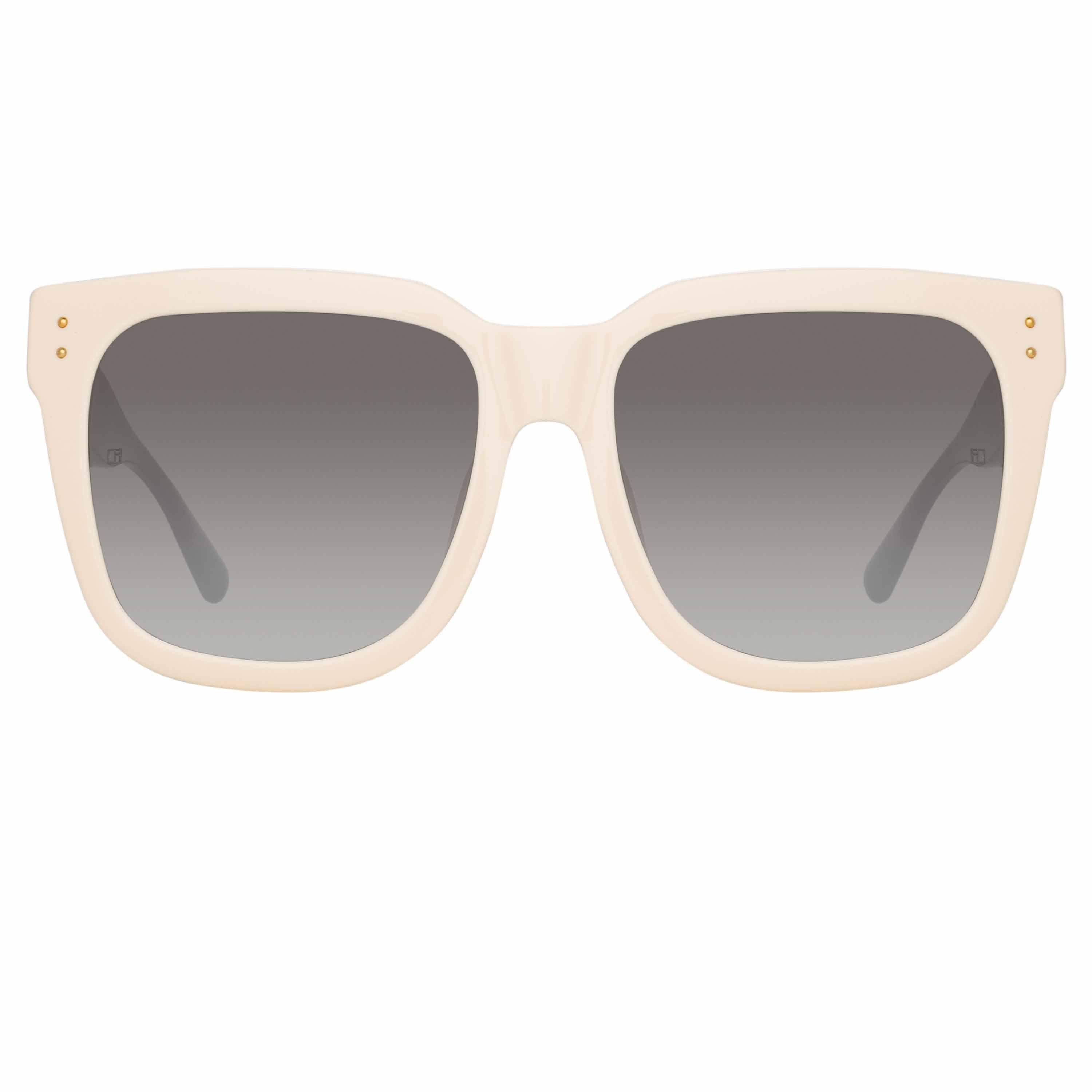 Color_LFL1175C3SUN - Freya Square Sunglasses in Cream and Black