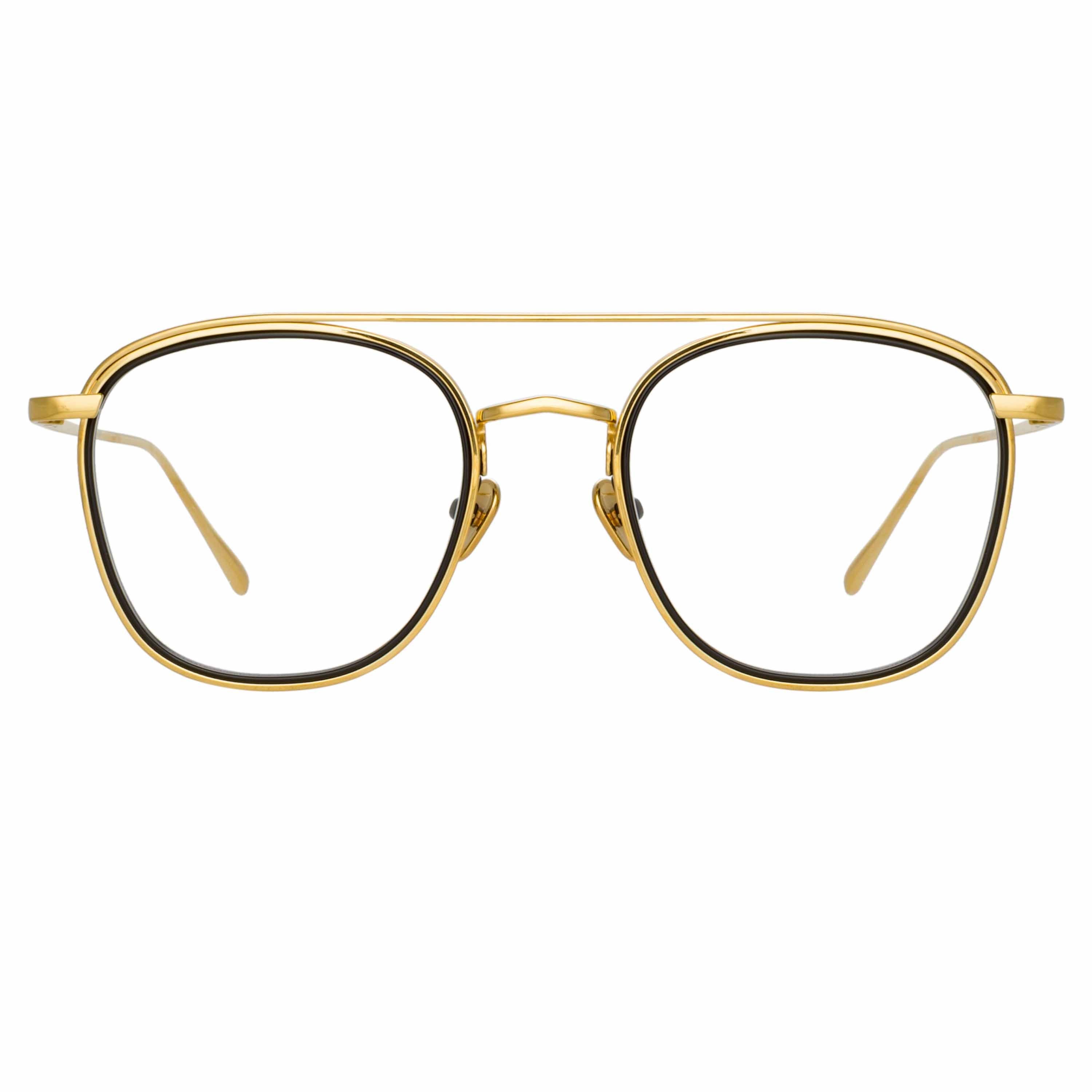 Color_LFL1193C1OPT - Clark Aviator Optical Frame in Yellow Gold and Black