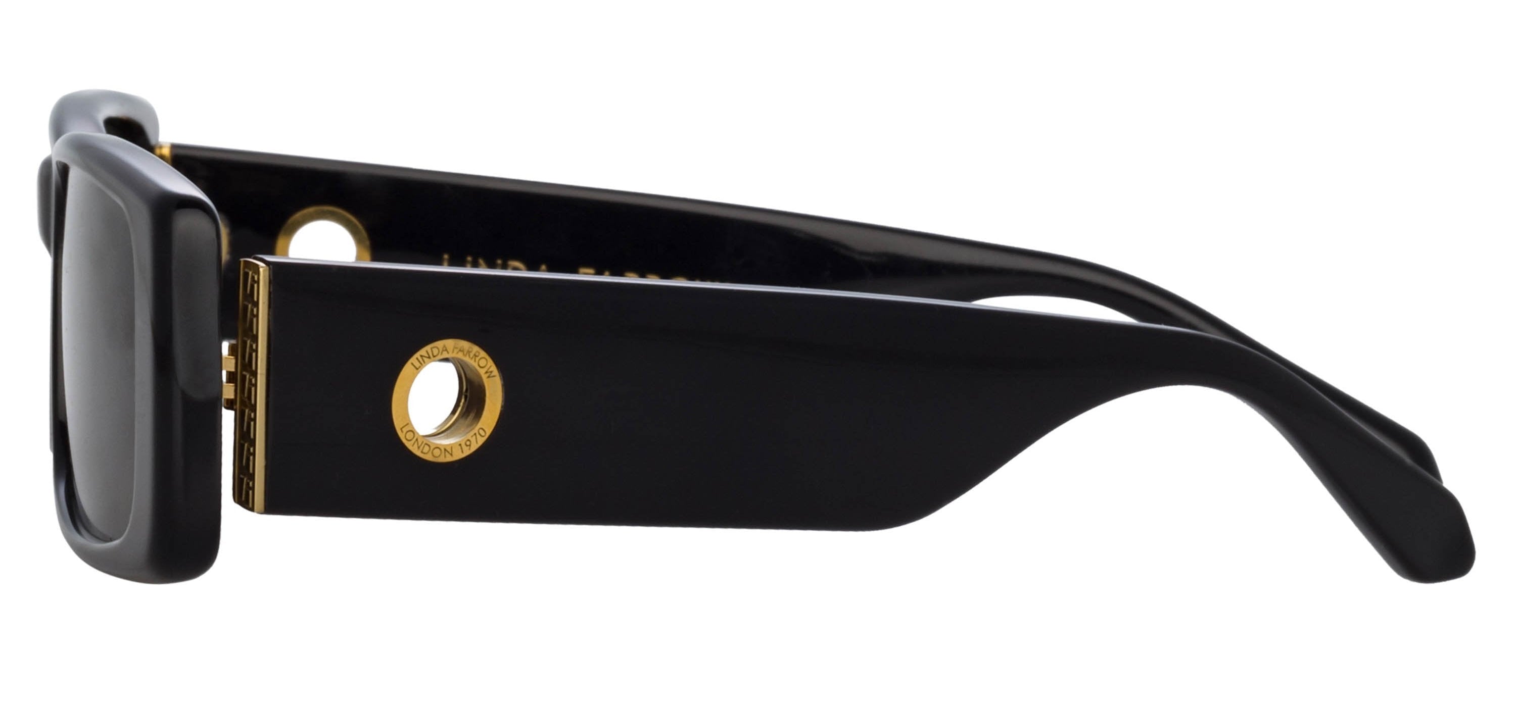 Color_LFL1201C1SUN - Dania Rectangular Sunglasses in Black