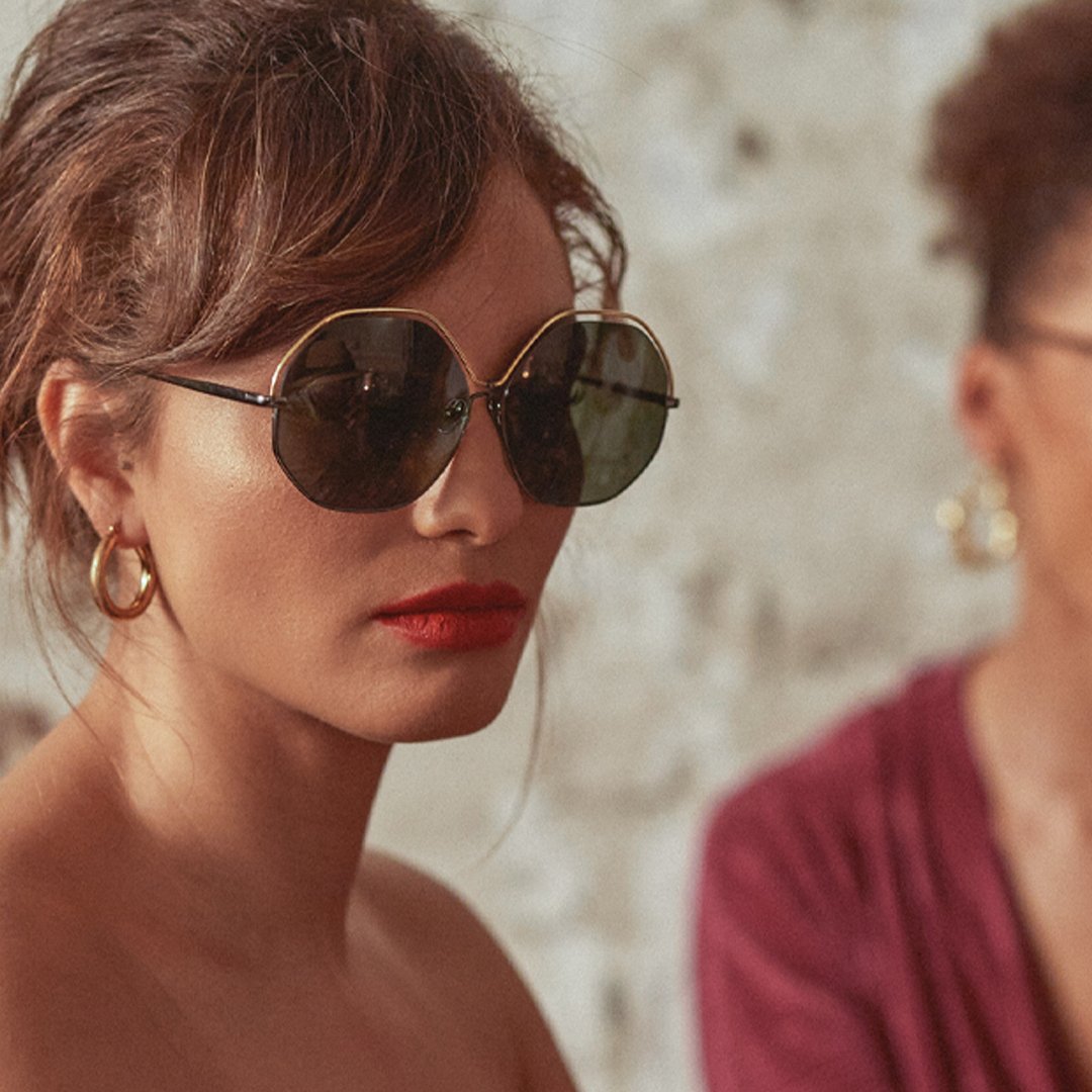 Color_LFL1203C3SUN - Lorena Oversized Sunglasses in Nickel