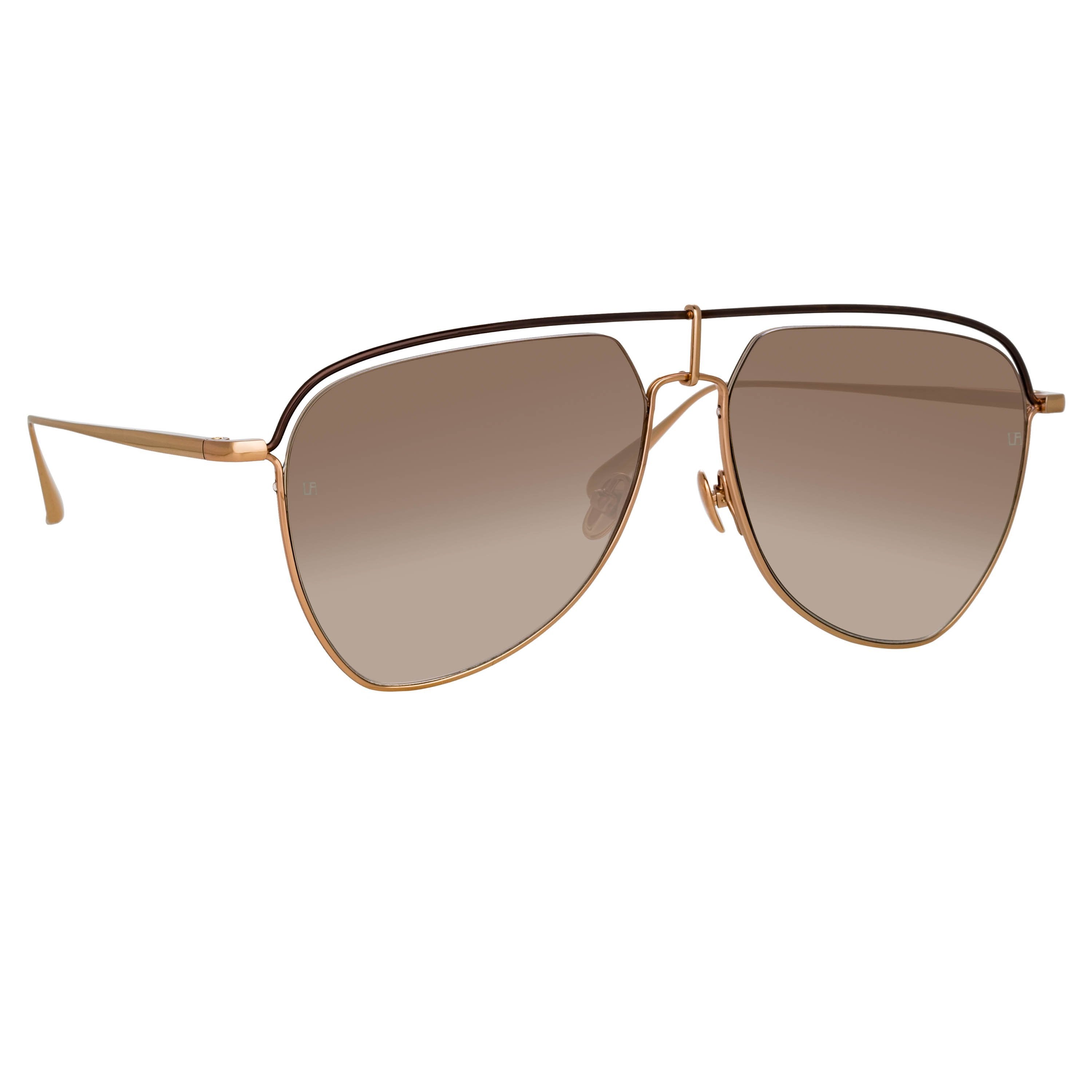 Color_LFL1205C2SUN - Alma Aviator Sunglasses in Rose Gold (Men's)