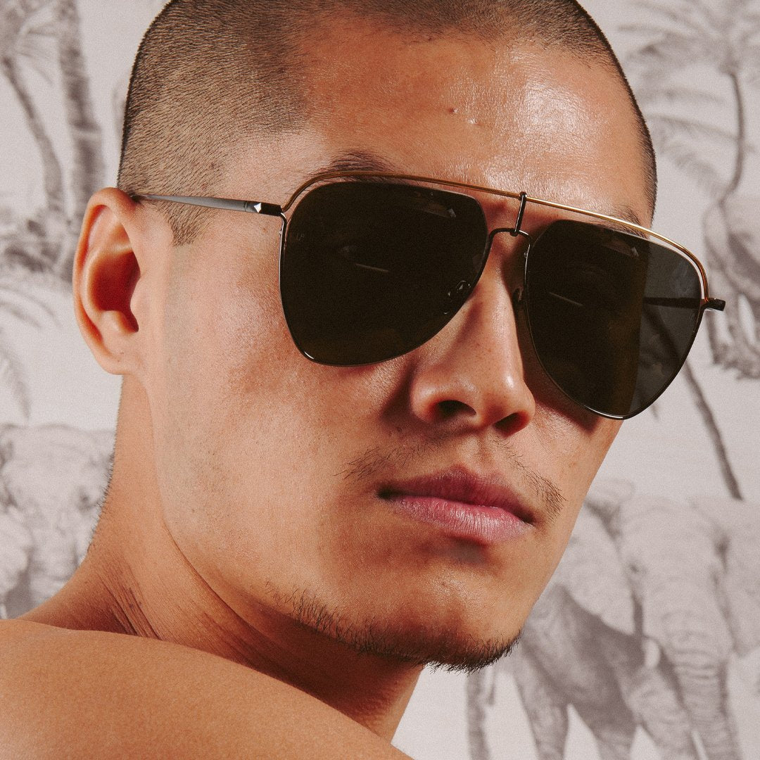 Color_LFL1205C3SUN - Alma Aviator Sunglasses in Nickel (Men's)