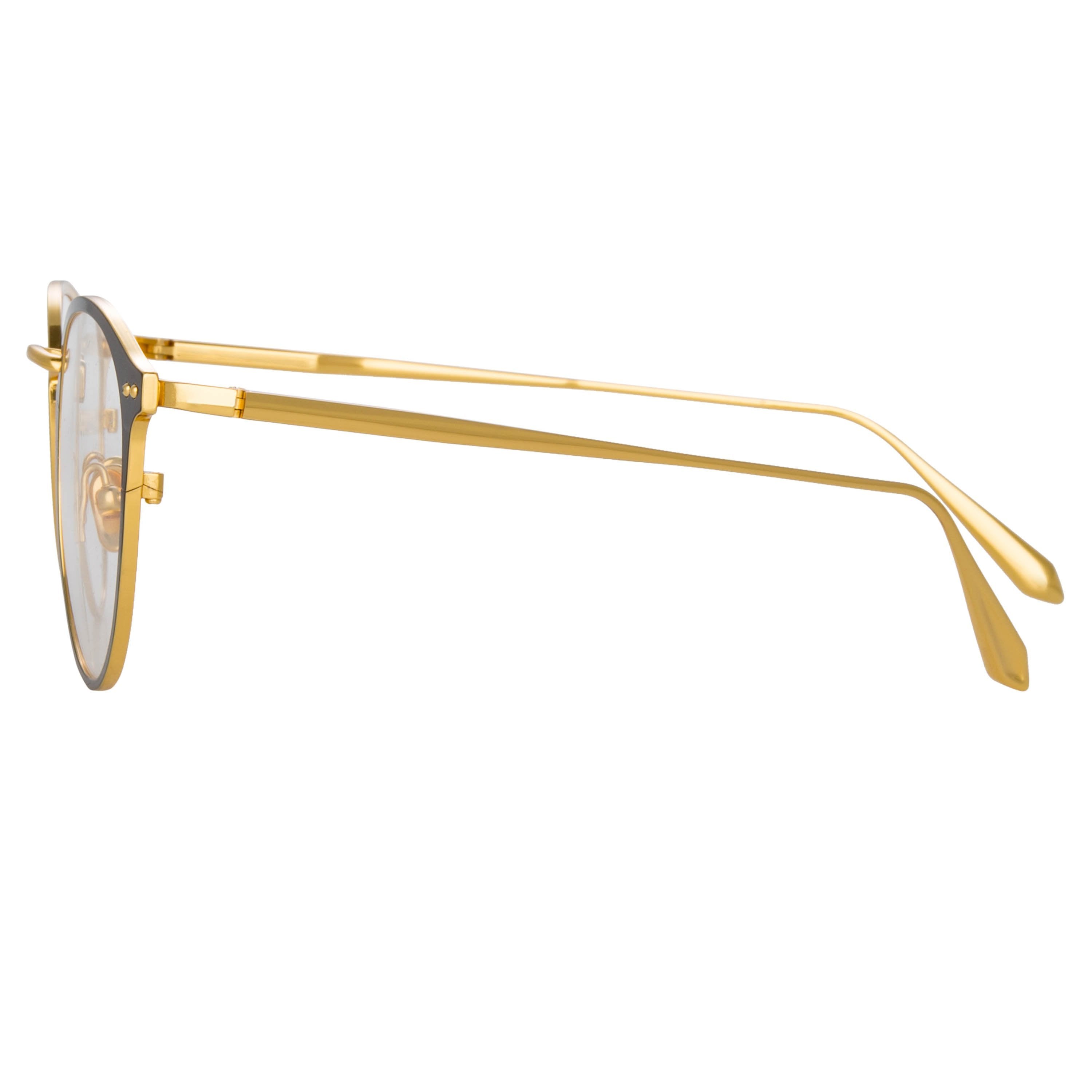 Color_LFL1219C1OPT - Johan Oval Optical Frame in Yellow Gold and Black