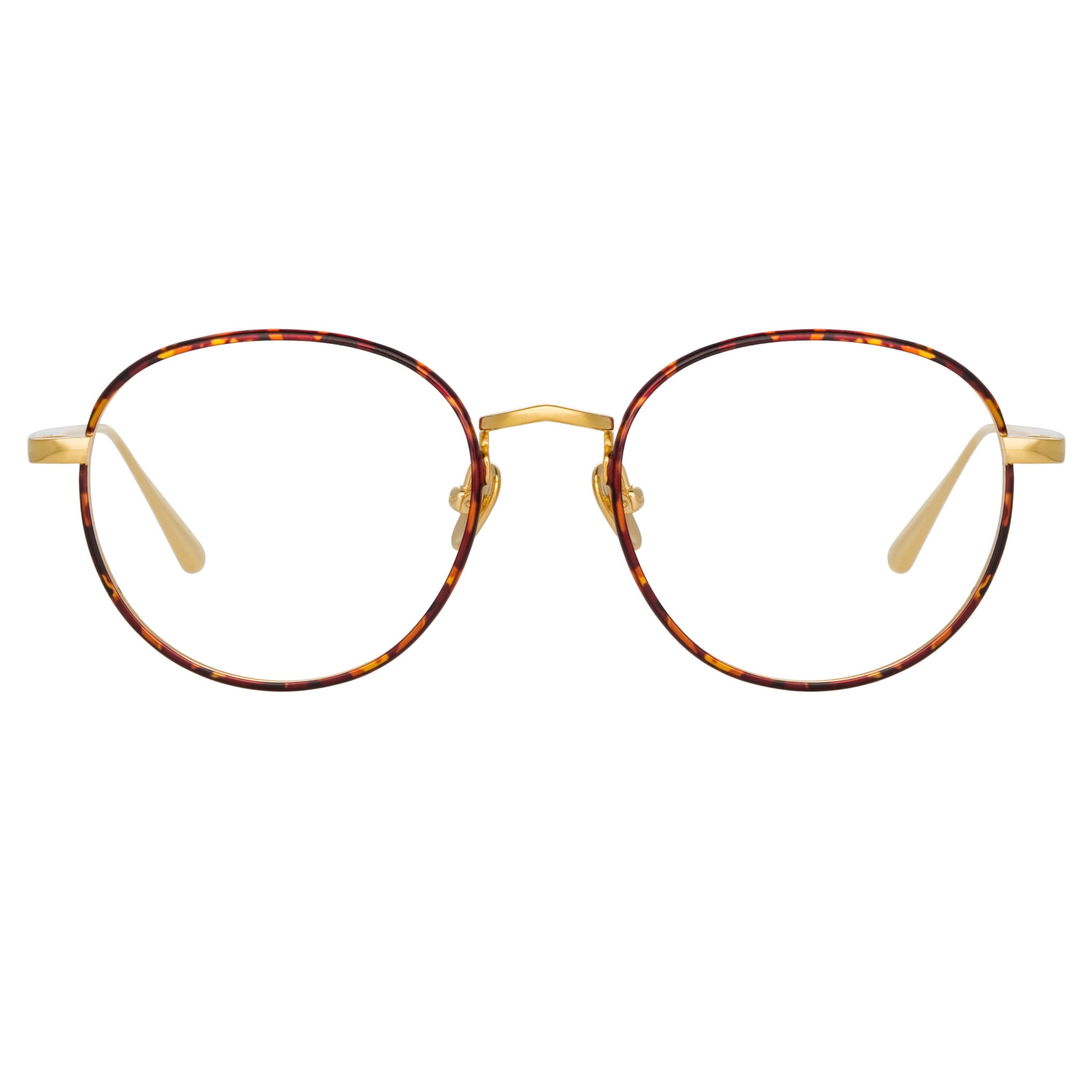 Color_LFL1230C3OPT - Anton Oval Optical Frame in Yellow Gold and Tortoiseshell