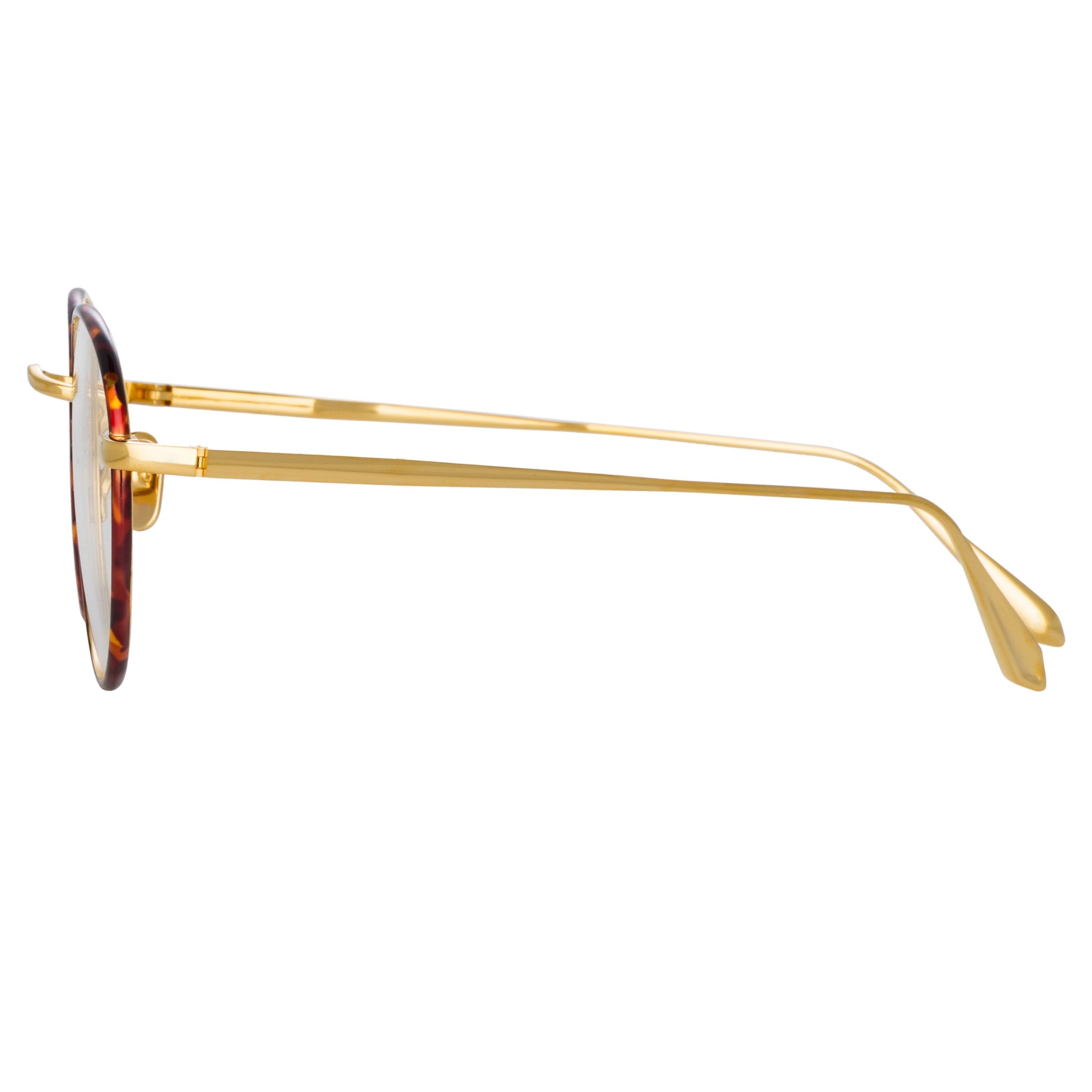 Color_LFL1230C3OPT - Anton Oval Optical Frame in Yellow Gold and Tortoiseshell