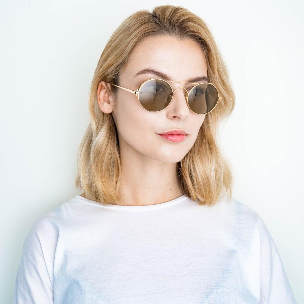 Color_LFL427C11SUN - Linda Farrow 427 C11 Oval Sunglasses