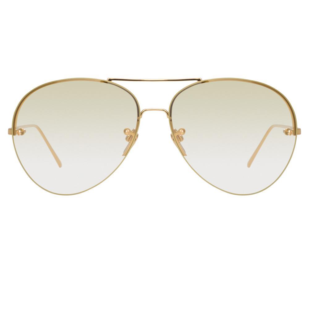 Color_LFL574C9SUN - Linda Farrow 574 C9 Aviator Sunglasses