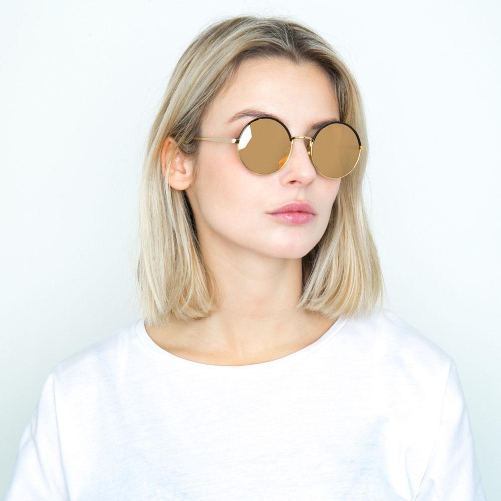 Color_LFL583C5SUN - Linda Farrow 583 C5 Round Sunglasses