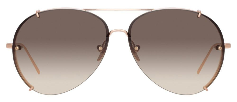 Color_LFL729C6SUN - Linda Farrow Peggy C6 Aviator Sunglasses