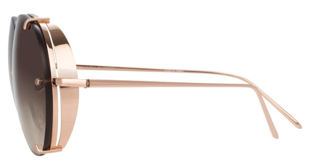 Color_LFL729C6SUN - Linda Farrow Peggy C6 Aviator Sunglasses