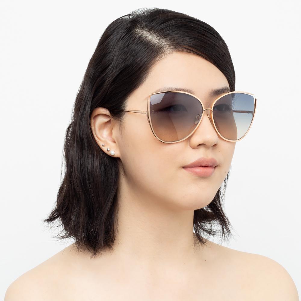 Color_LFL774C5SUN - Linda Farrow Jamila C5 Cat Eye Sunglasses