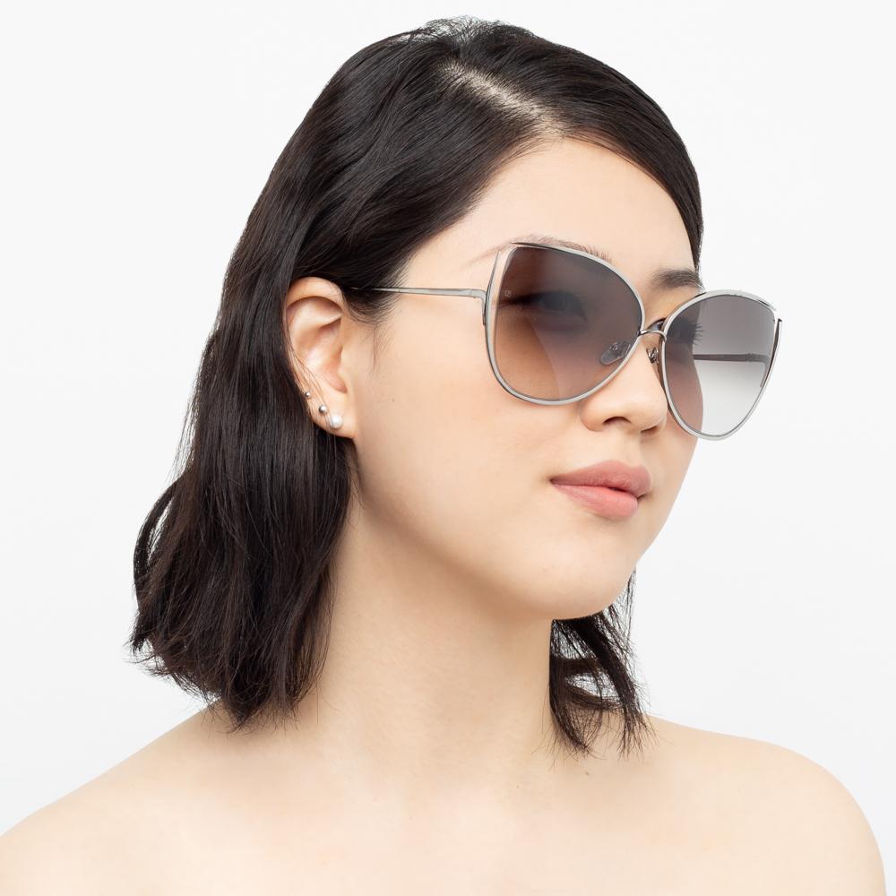 Color_LFL774C8SUN - Linda Farrow Jamila C8 Cat Eye Sunglasses