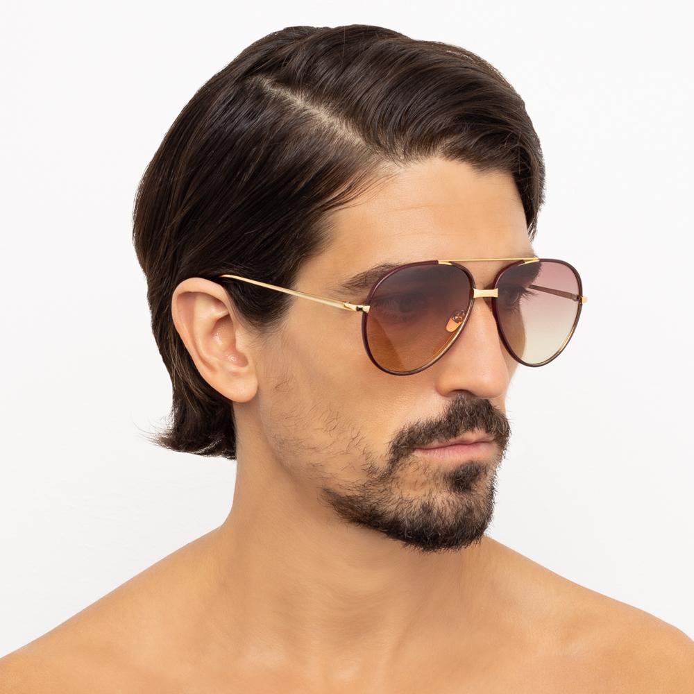 Color_LFL817C6SUN - Linda Farrow Salem C6 Aviator Sunglasses