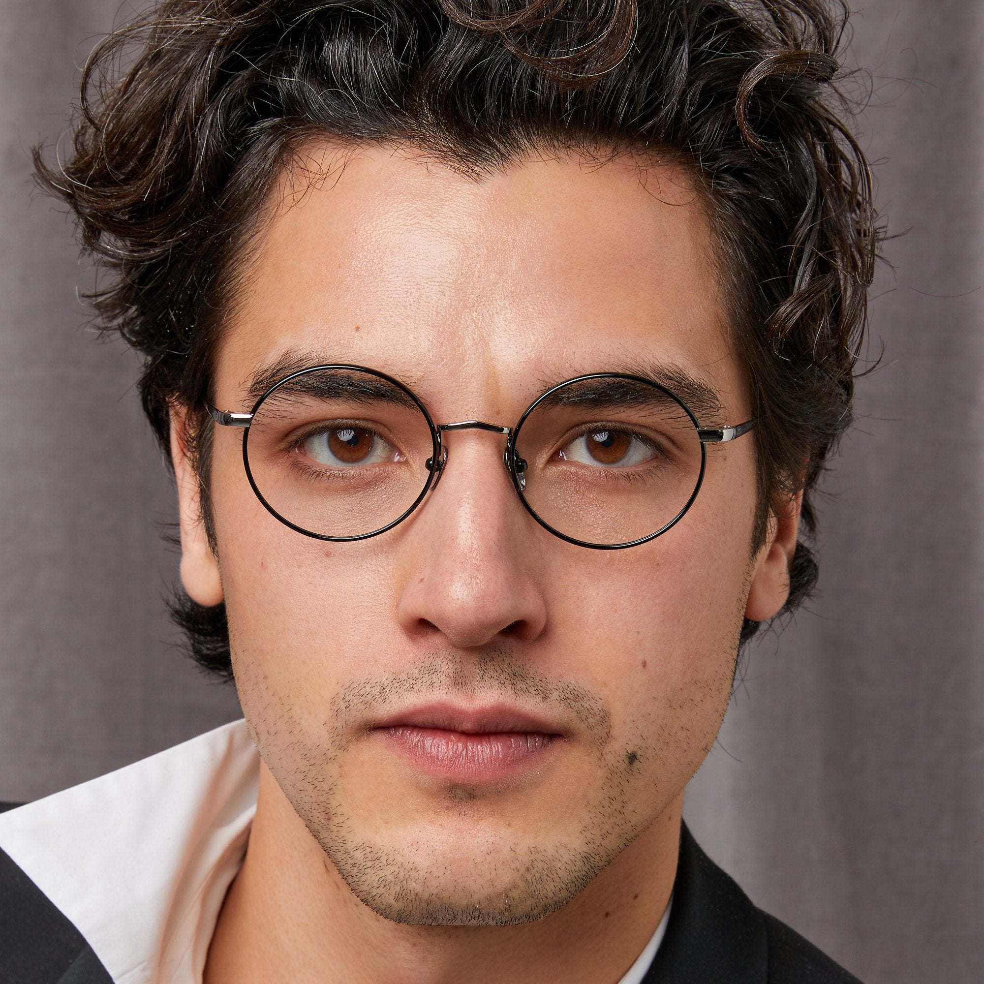 Color_LFL925C6OPT - Adams Oval Optical Frame in Light Gold and Khaki