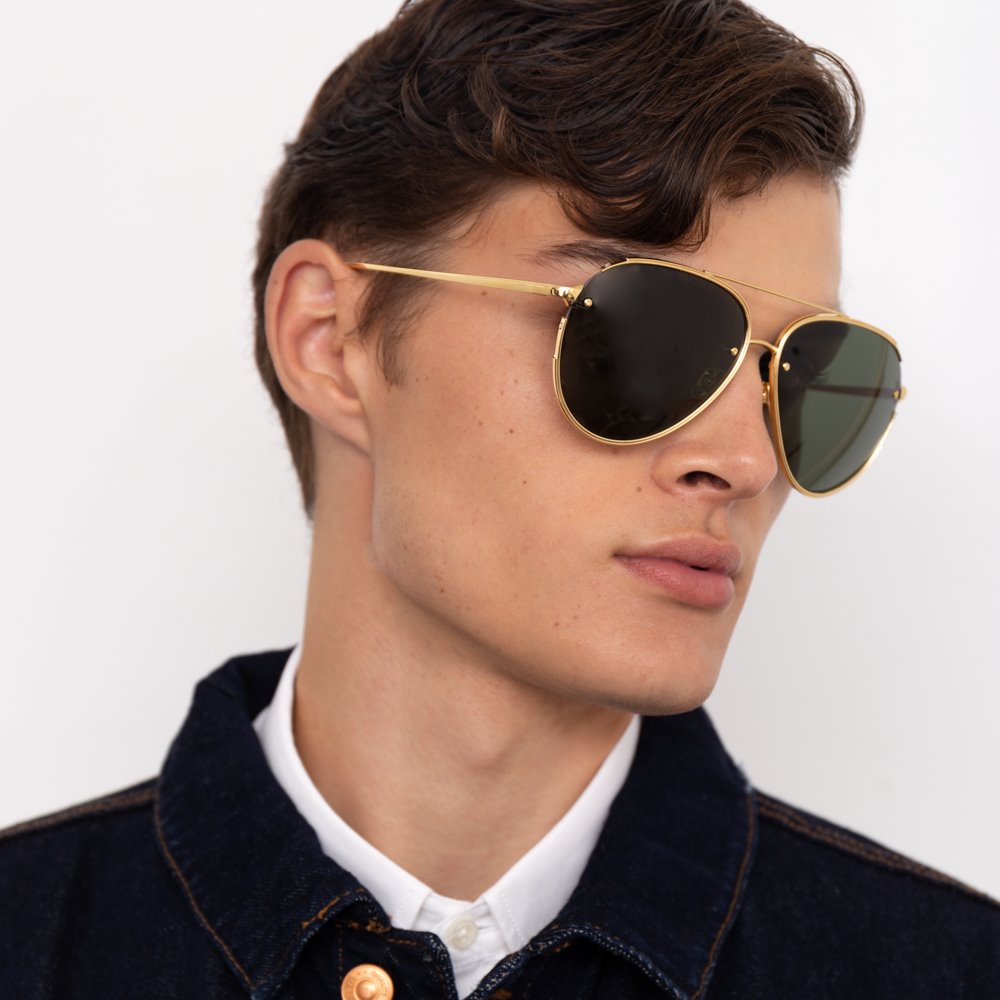 Color_LFL950C5SUN - Russo Aviator Sunglasses in Nickel