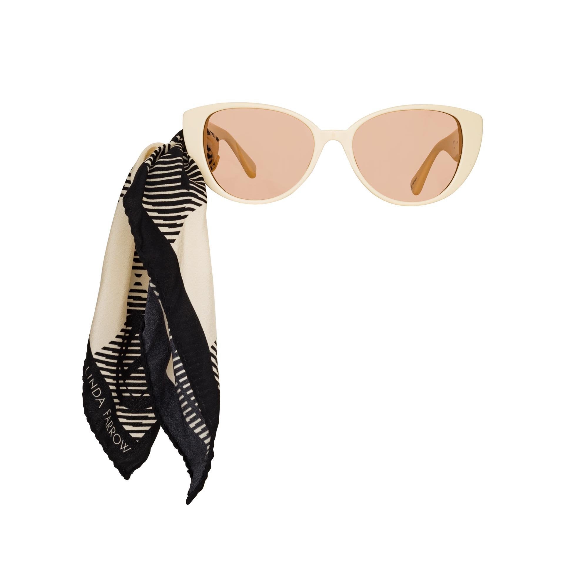Color_LFL986C4SUN - Sarandon Cat Eye Sunglasses in Cream