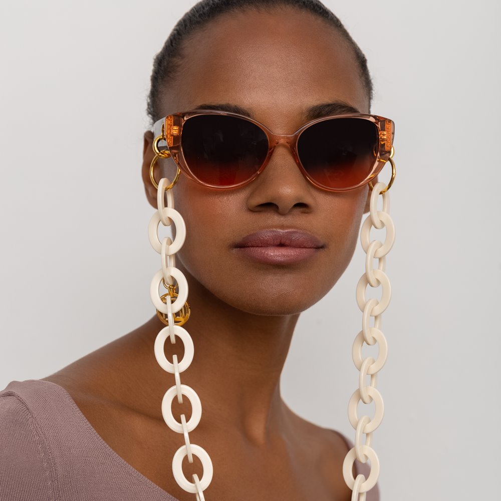 Color_LFL986C4SUN - Sarandon Cat Eye Sunglasses in Cream