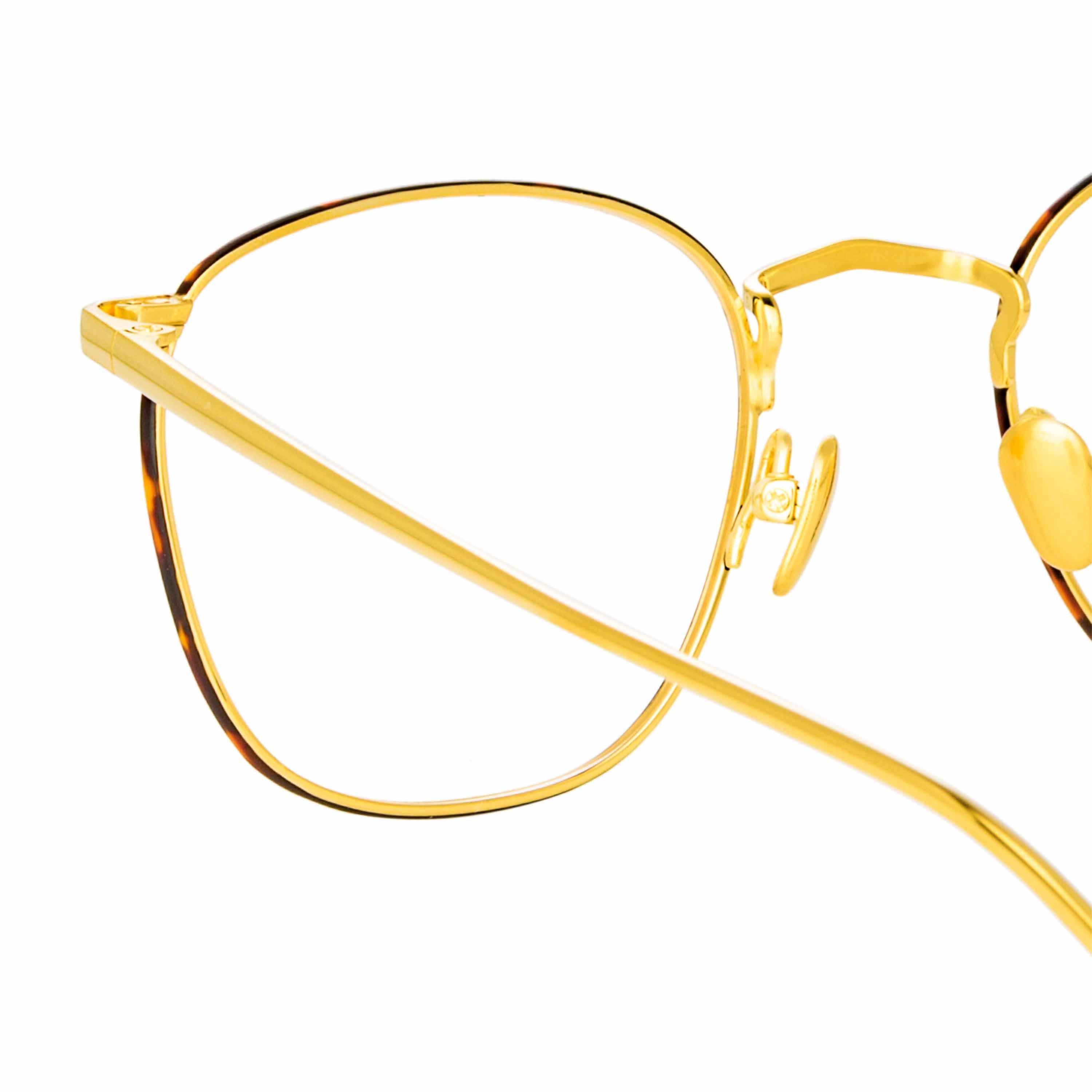 Color_LFLC479C17OPT - Simon Square Optical Frame in Yellow Gold and Tortoiseshell