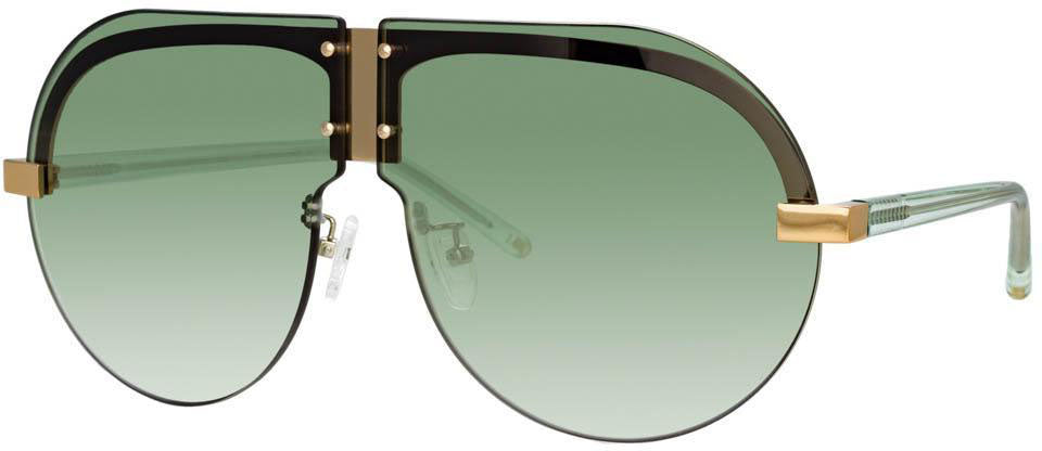 Color_MW252C2SUN - Matthew Williamson Tulip Aviator Sunglasses in Yellow Gold