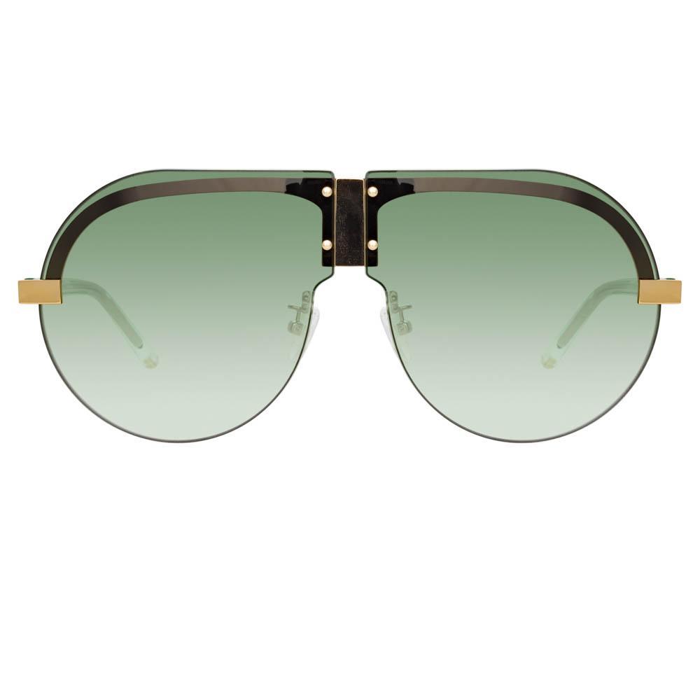 Color_MW252C2SUN - Matthew Williamson Tulip Aviator Sunglasses in Yellow Gold