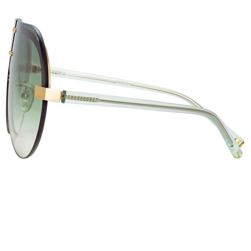 Color_MW252C2SUN - Matthew Williamson Tulip Aviator Sunglasses in Yellow Gold