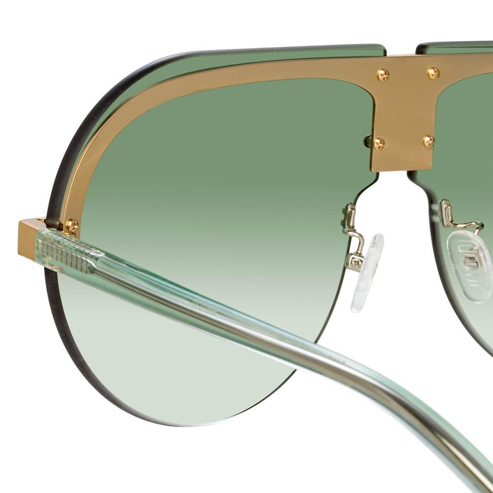 Color_MW252C2SUN - Matthew Williamson Tulip Aviator Sunglasses in Yellow Gold