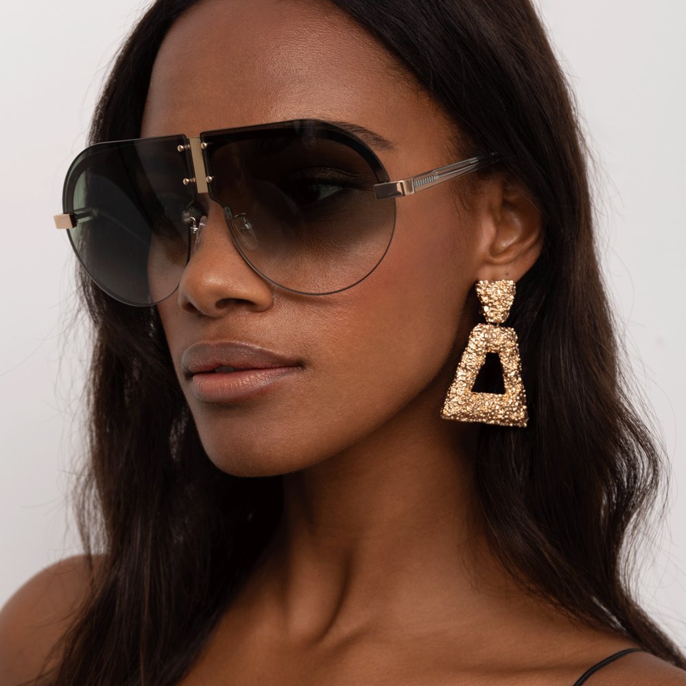 Color_MW252C2SUN - Matthew Williamson Tulip Aviator Sunglasses in Yellow Gold
