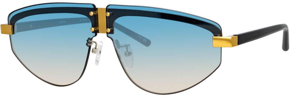 Color_MW253C3SUN - Matthew Williamson Hyacinth Aviator Sunglasses in Yellow Gold