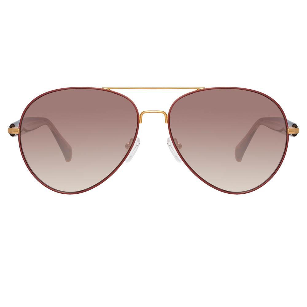 Color_MW259C1SUN - Matthew Williamson Primrose Aviator Sunglasses in Rose Gold