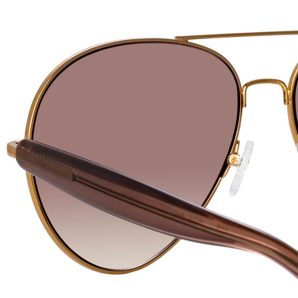 Color_MW259C1SUN - Matthew Williamson Primrose Aviator Sunglasses in Rose Gold