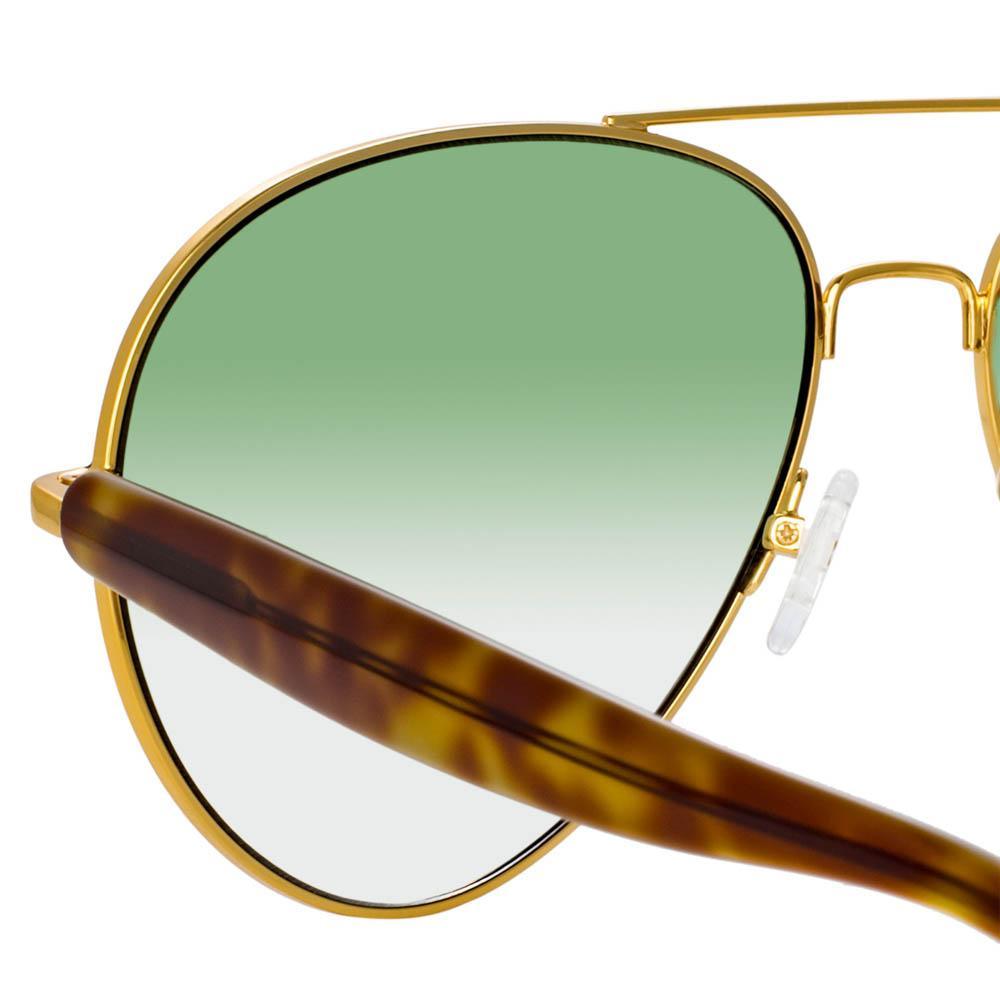 Color_MW259C3SUN - Matthew Williamson Primrose Aviator Sunglasses in Yellow Gold