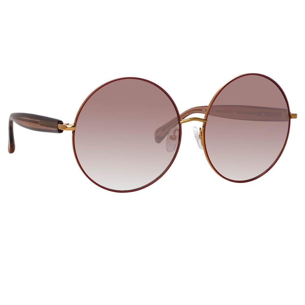 Color_MW260C1SUN - Matthew Williamson Posy Round Sunglasses in Rose Gold