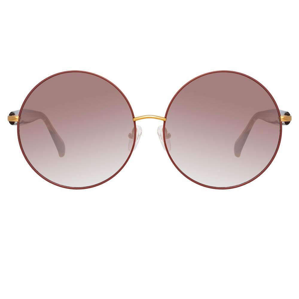 Color_MW260C1SUN - Matthew Williamson Posy Round Sunglasses in Rose Gold