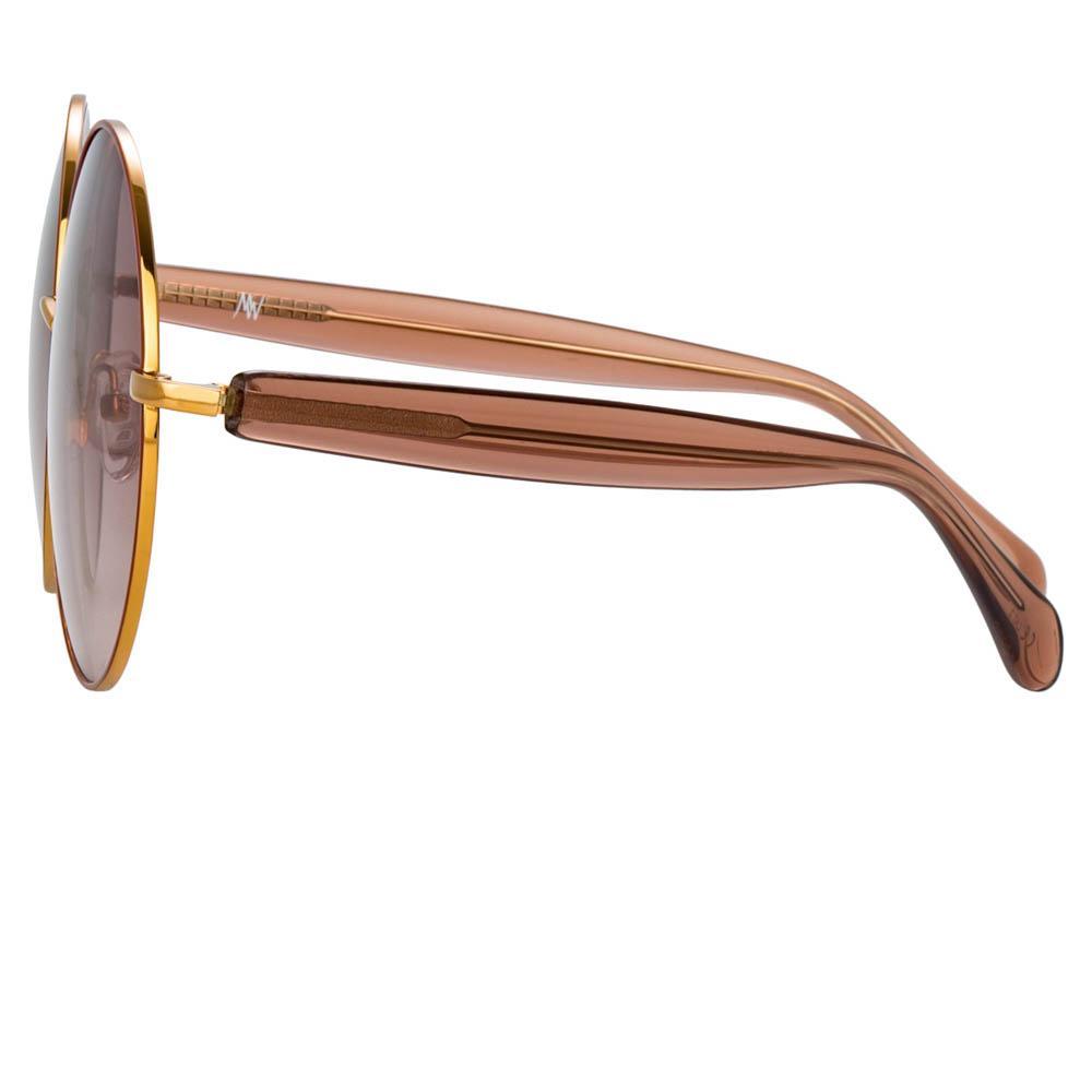 Color_MW260C1SUN - Matthew Williamson Posy Round Sunglasses in Rose Gold