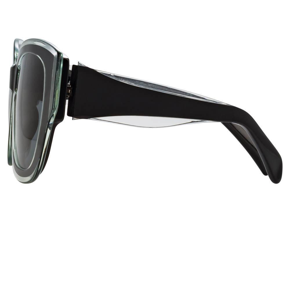 Color_MW261C1SUN - Matthew Williamson Senna D-Frame Sunglasses in Black and Green