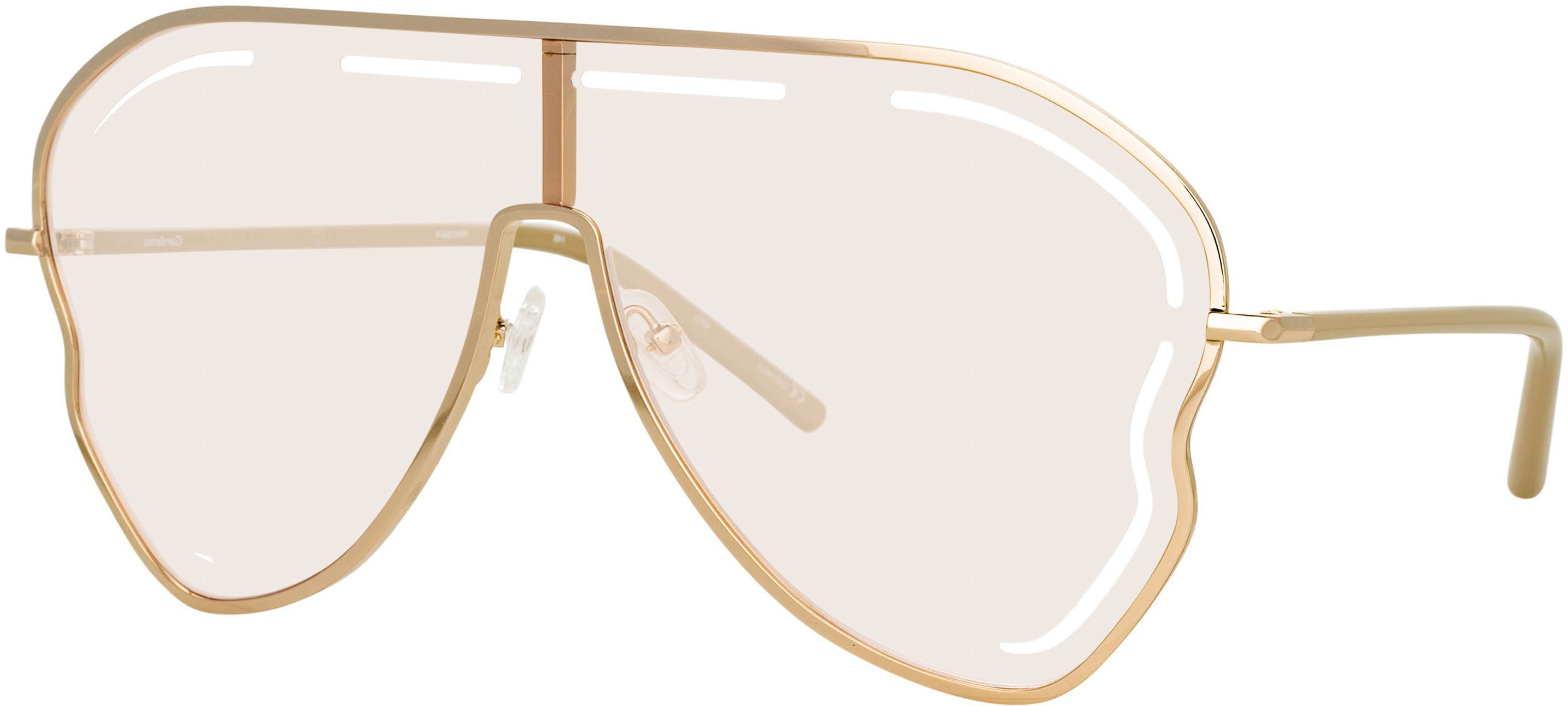Color_MW266C4SUN - Matthew Williamson Gardenia Sunglasses in Light Gold and Pink