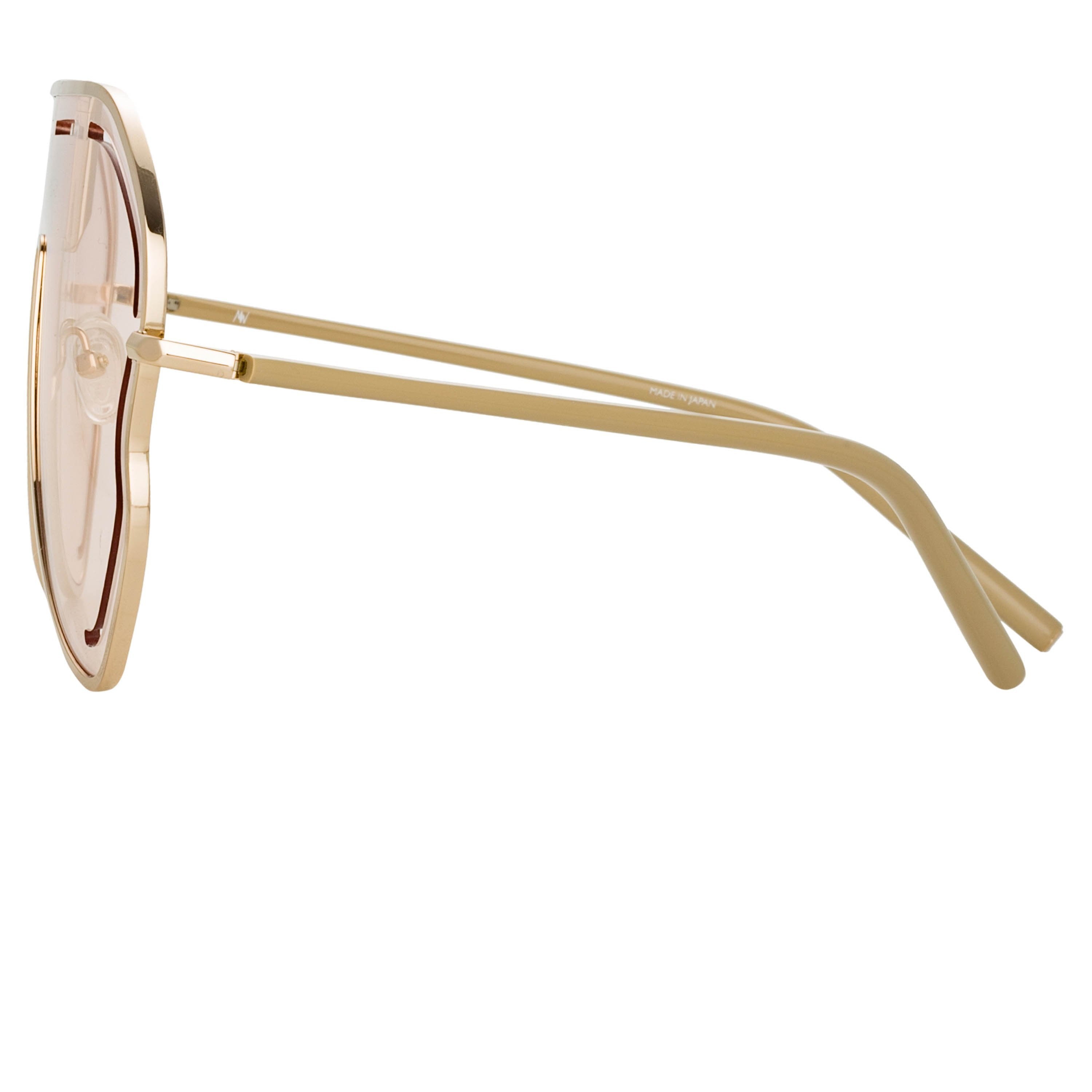 Color_MW266C4SUN - Matthew Williamson Gardenia Sunglasses in Light Gold and Pink