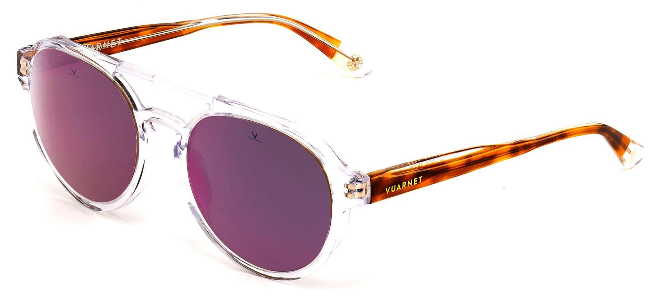 Color_VL190900052130 - DISTRICT 1909 Crystal / Tortoise (tortoise - crystal) / Pure Brown Purple Flash
