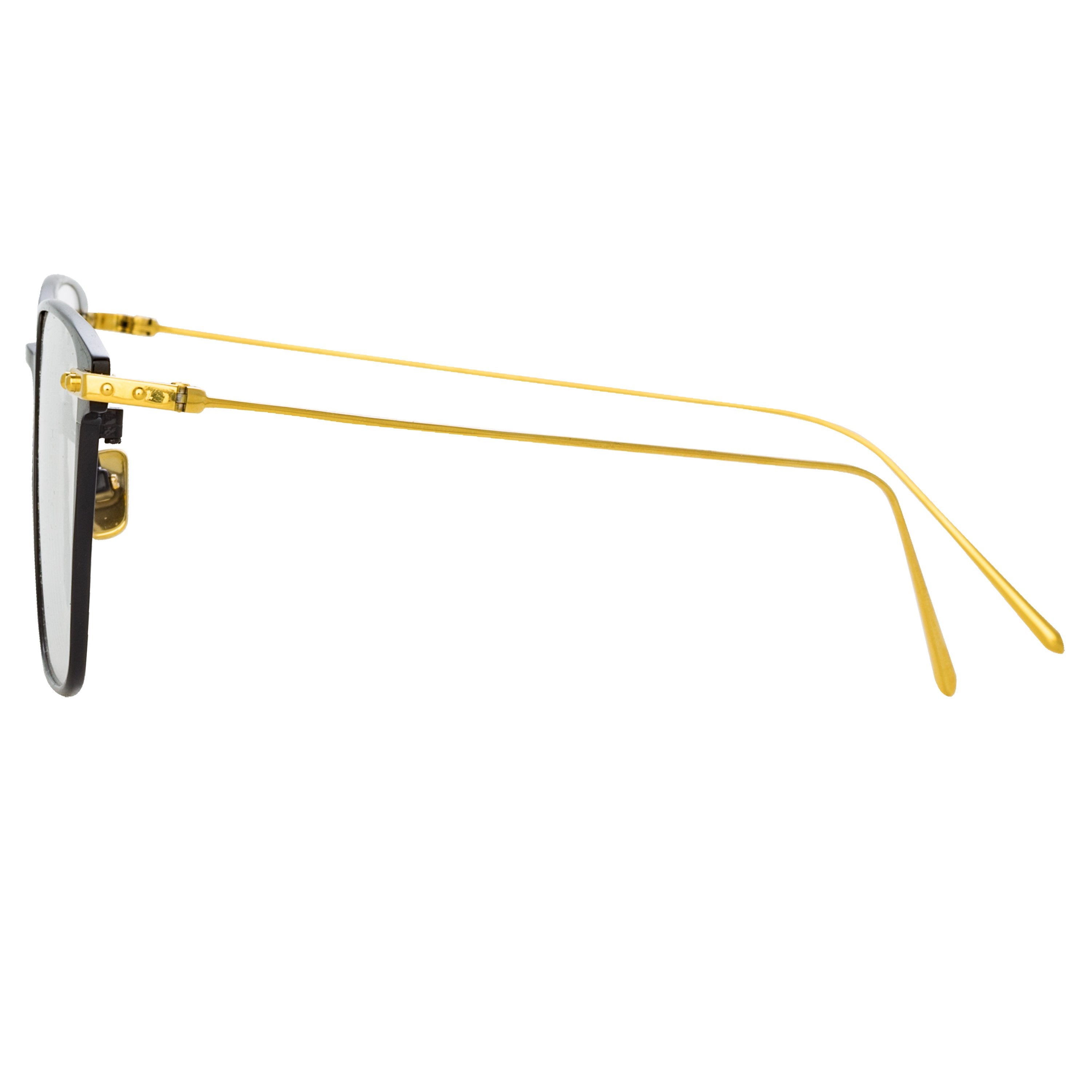 Color_LF46C1OPT - Willis Rectangular Optical Frame in Black and Yellow Gold