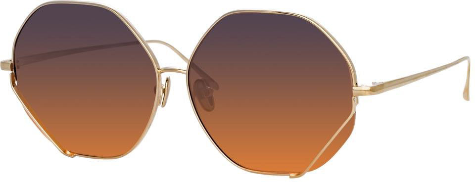 Color_LFL1010C2SUN - Fawcet Hexagon Sunglasses in Yellow Gold