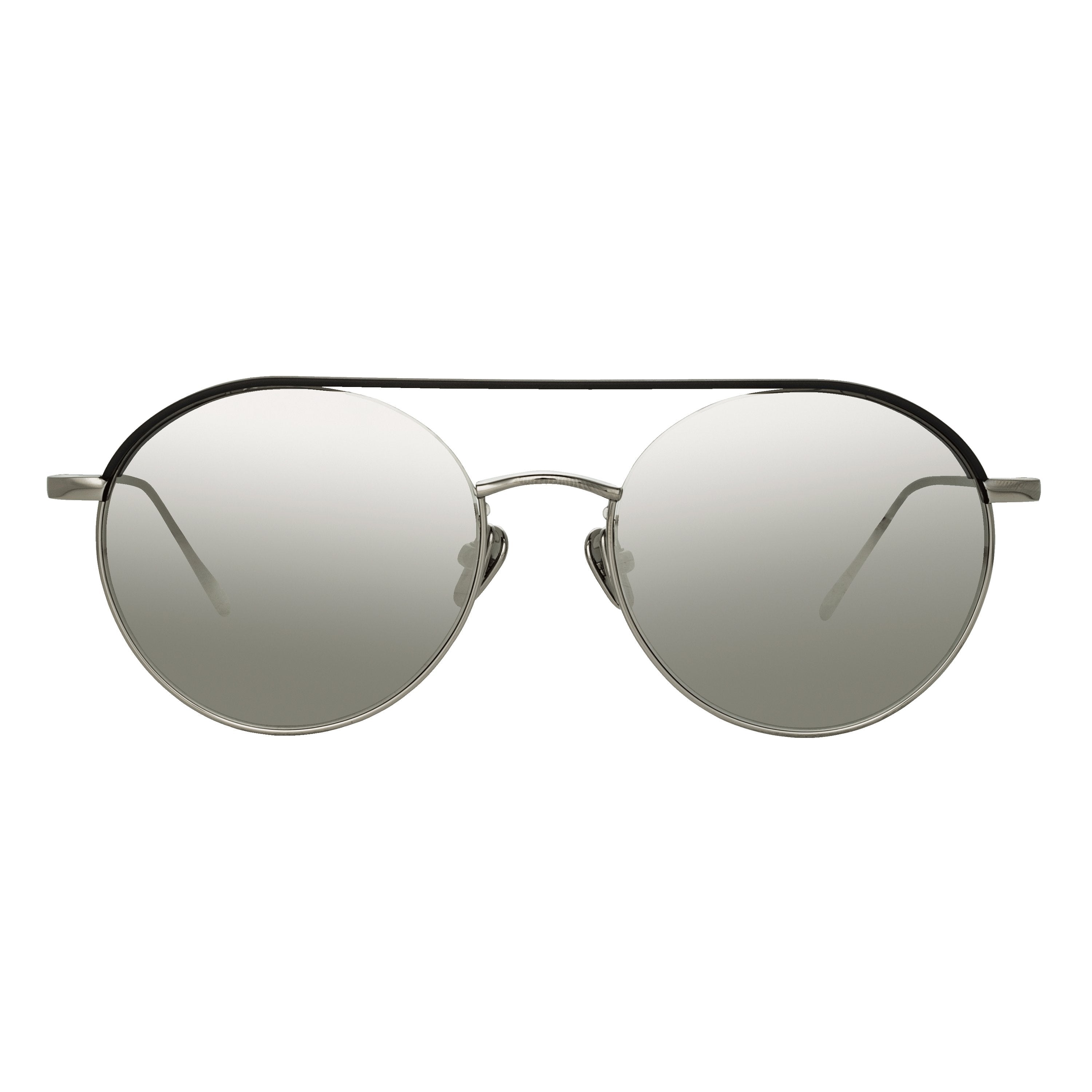 Color_LFL1031C3SUN - Dustin Round Sunglasses in Black and White Gold
